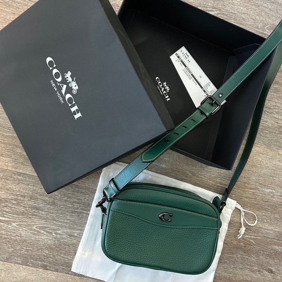 COACH Green Camera Leather Bag - Picture 4 of 8